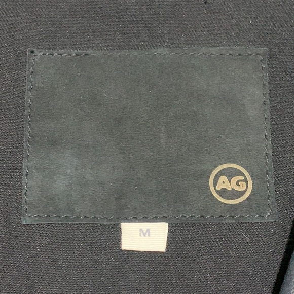 AG Adriano Goldschmied Biker Motorcycle Coated Jacket - Blackslick - Medium - Picture 10 of 12